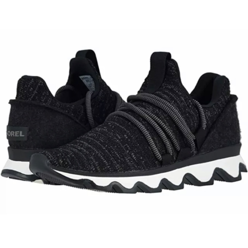 Sorel Kinetic Lace Black Sneakers Shoes Women's Sizes 5M- MSRP $130 N…
